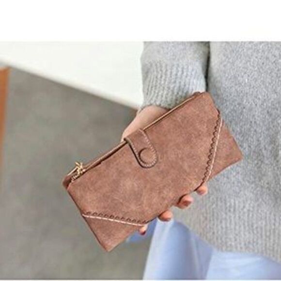 New Vegan Leather Bifold Clutch Bag - Picture 4 of 11